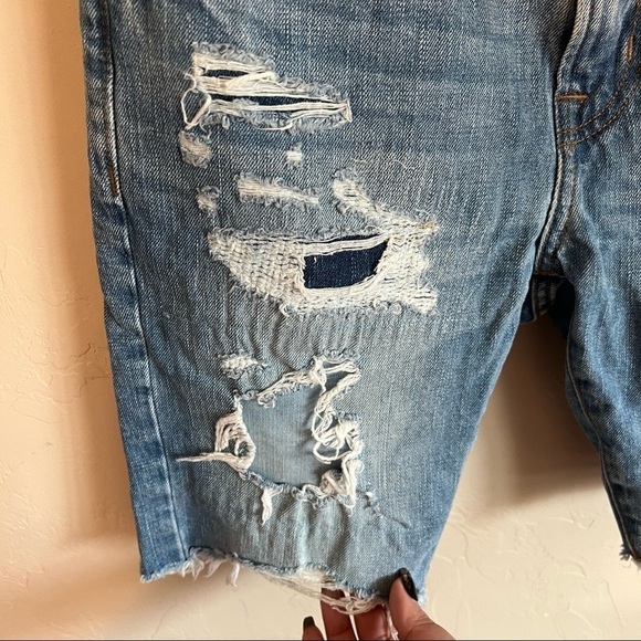 AEO Mens Patched Distressed Denim Shorts - Picture 7 of 9